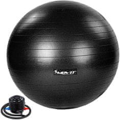 shumee MOVIT Gymnastický míč s nožní pumpou, 85 cm, černý
