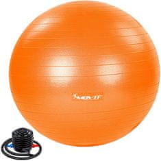 Greatstore MOVIT Gymnastický míč s nožní pumpou, 85 cm, oranžový