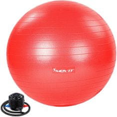 Greatstore MOVIT Gymnastický míč s nožní pumpou, 85 cm, červený