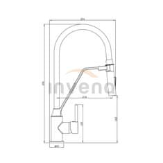 Invena MAGNETIC BZ-30-L02-C Dřezová baterie, bílá - Invena