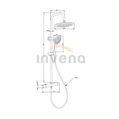 Invena MUSTA AU-84-004-X Sprchový set s termostatickou baterií, černá - Invena