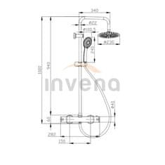 Invena MUSTA AU-84-001-X Sprchový set s termostatickou baterií, chrom - Invena