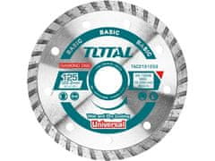 Total Diamantový kotouč TAC2132303 Kotouč diamantový řezný, Turbo, suché i mokré řezání, 230x22,2mm