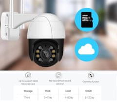 KAMERAK.cz WiFi PTZ otočná kamera XM-545 5Mpx, 4x digitální zoom, IR+LED přísvit black