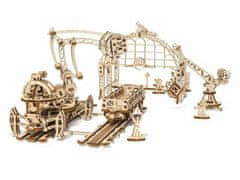 UGEARS 3d dřevěné mechanické puzzle železniční jeřáb -