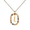 Krásný pozlacený náhrdelník písmeno "L" LETTERS CO01-271-U (řetízek, přívěsek)