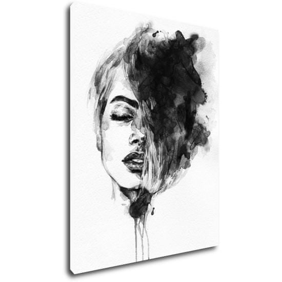 Impresi Obraz Malovaný portrét ženy černobílý