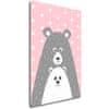 Obraz Pink grey bear - 40 x 60 cm