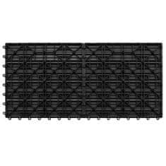 Greatstore Terasové dlaždice 6 ks WPC 60 x 30 cm 1,08 m2 černé