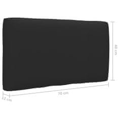 Greatstore Poduška na pohovku z palet černá 70 x 40 x 12 cm
