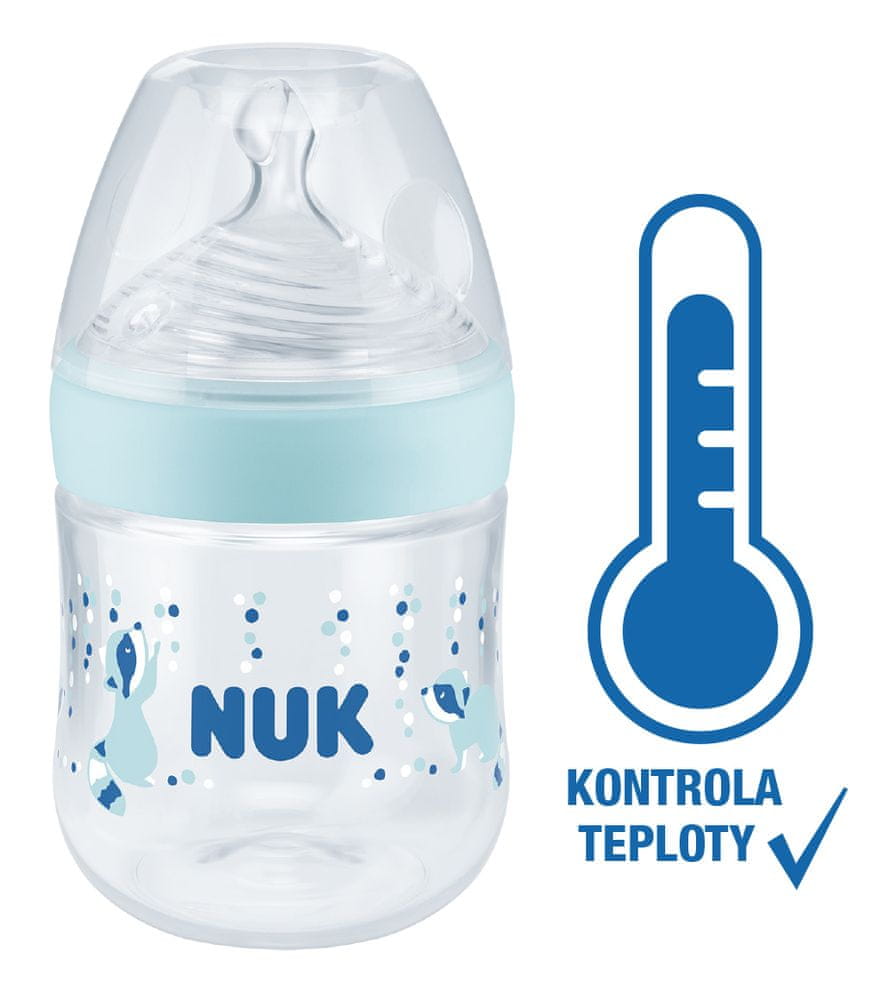 Nuk Nature Sense láhev s kontrolou teploty 150ml modrá