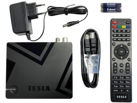 multimediálne centrum tesla mediabox xt550 android 9.0 wifi hdmi usb čítačka kariet prehrávanie filmov fotografií hudby nahrávanie na usb db-t2 prijímač ram 2 gb rom16 gb diaľkové ovládanie dolby atmos menu v slovenskom jazyku