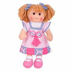 Bigjigs Toys Látková panenka georgie 38 cm