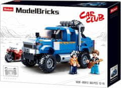 Sluban Model bricks m38-b0813 off road modrý pickup s