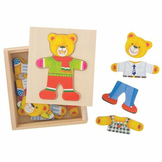 Bigjigs Toys Oblékací puzzle pan medvěd