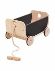 Plan Toys Dřevěný vozík černý