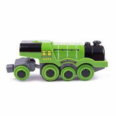 Bigjigs Rail Elektrická lokomotiva flying scotsman zelená