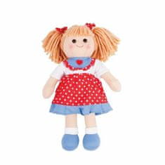 Bigjigs Toys Látková panenka emily 34 cm