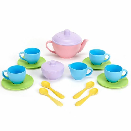 Green Toys Čajový set pink 17 ks