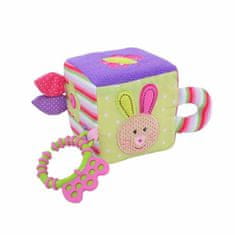 Bigjigs Toys Bigjigs baby textilní motorická kostka - králíček bella