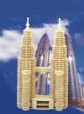 Kraftika Woodcraft dřevěné 3d puzzle petronas twin towers