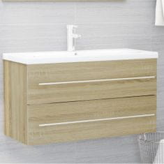Vidaxl 2dílný set koupelnového nábytku dub sonoma dřevotříska