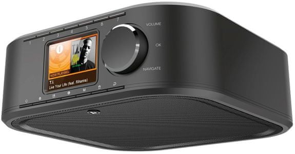 výkonný radiopřijímač hama DIR355BT Bluetooth streaming lcd displej fm dab dab plus tuner wlan undok aplikace upnp internetové rádio poslech podcastů