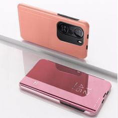 OEM Knížkové pouzdro na Xiaomi Poco F3 / Mi 11i s průhlednou přední stranou pink