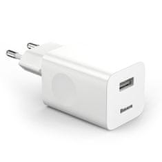 BASEUS Rychlonabíječka do sítě 1xUSB Quick Charge 3.0 24W bílá