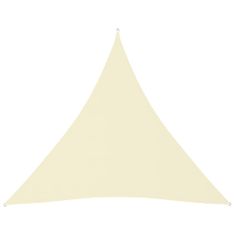 Greatstore Stínící plachta oxfordská látka trojúhelníková 3x3x3 m krémová