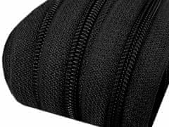 Kraftika 5m black zip spirálový 3 mm metráž pro jezdce typu asic