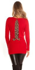 Amiatex Dámské šaty 71743, červená, UNIVERZáLNí