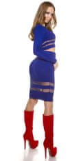 Amiatex Dámská sukně 72700 + Ponožky Gatta Calzino Strech, královská modrá, UNIVERZáLNí