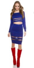 Amiatex Dámská sukně 72700 + Ponožky Gatta Calzino Strech, královská modrá, UNIVERZáLNí
