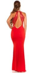 Amiatex Dámské šaty 72867, červená, L