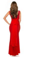 Amiatex Dámské šaty 73080, červená, L