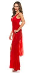 Amiatex Dámské šaty 73080, červená, L