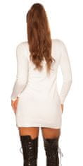 Amiatex Dámské šaty 73291, bílá, UNIVERZáLNí