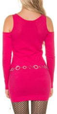 Amiatex Dámské šaty 73586 + Ponožky Gatta Calzino Strech, růžová, UNIVERZáLNí