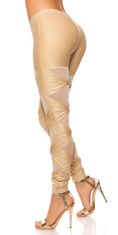 Amiatex Dámské legíny 74624, béžová, L/XL