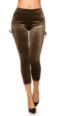 Amiatex Dámské legíny 74665, khaki, S/M