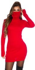 Amiatex Dámské šaty 79536, červená, UNIVERZáLNí