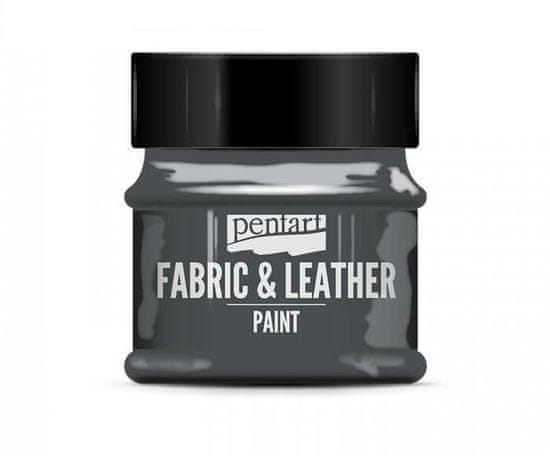 Pentart Barva na textil a kůži třpytivá grafitová 50ml,