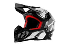 MAXX MX 633 cross helma černobílostříbrná Velikost: S