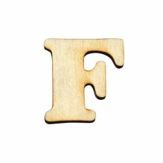 Kraftika Písmeno f 3,5x4cm - dřevěný výřez (1ks), dřevěné dekorace