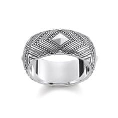 Thomas Sabo Prsten "Africké ornamenty" , TR2127-637-21-52, Sterling Silver, 925 Sterling silver, blackened