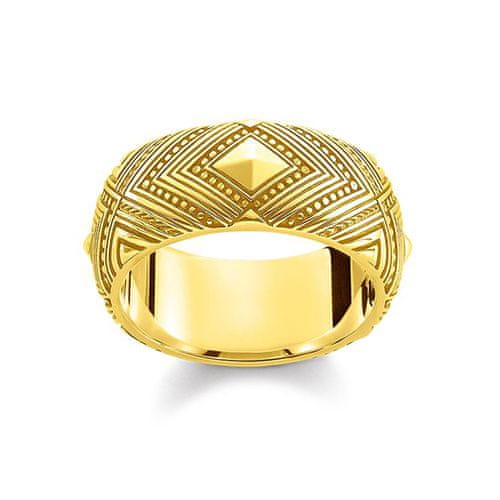 Thomas Sabo Prsten "Africké ornamenty" , TR2127-413-39-52, Sterling Silver, 925 Sterling silver, 18k yellow gold plating