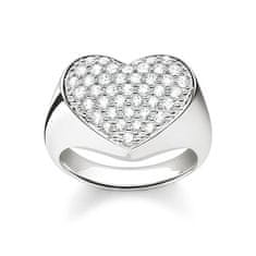 Thomas Sabo Prsten "Srdce" , TR2084-051-14-54, Sterling Silver, 925 Sterling silver, zirconia white