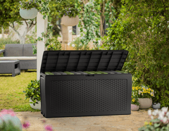 shumee Zahradní úložný box RATTAN - 270 L, antracit