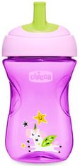 Chicco Hrneček Advanced s brčkovým náustkem 266 ml, fialový 12m +